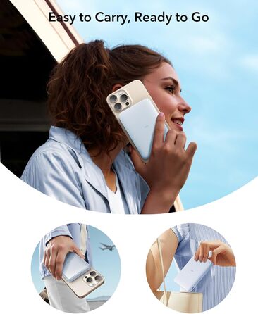 Power Bank ESR MagSafe 10000mAh з бездротовою зарядкою Qi2, 15W, USB-C, для iPhone та Google Pixel, білий