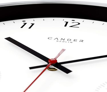 Cander Berlin MNU 3330 White Wireless Wall Clock with Temperature and Humidity Display, 12 inches (Ø) 30.5 cm