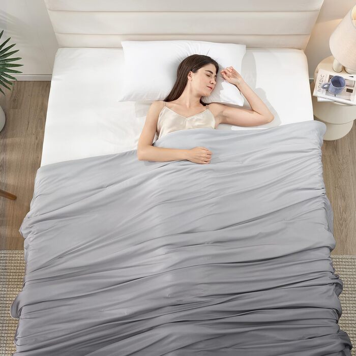 Охолоджуюча літня ковдра Elegear з технологією Arc-Chill 3.0 та Q-MAX > 0.5, 150x200 см (сіра) / 200x220 см - гіпоалергенна ковдра для кращого сну