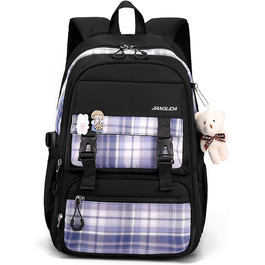 Шкільний рюкзак FANDARE: водонепроникний, з плюшевим брелоком, для чоловіків та жінок, підходить для школи, подорожей та відпочинку