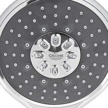 Grohe Vitalio Rain 130 Hand Shower with 4+ Spray Types, Chrome 26107000 Hand Shower - Shower Head 13 Cm - 9.5 L/Min Diameter 130mm