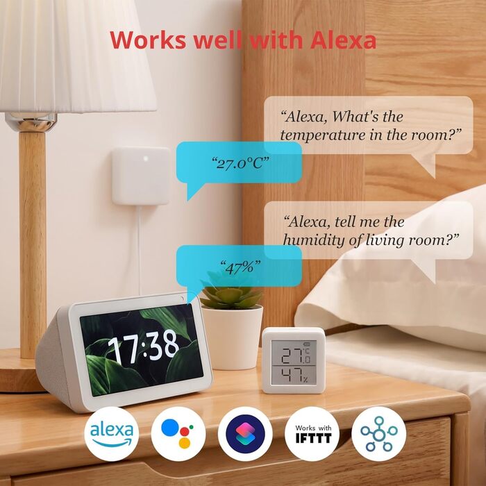 SwitchBot Thermometer Hygrometer Indoor and Hub Mini, Digital Hygrometer Bluetooth Thermo-Hygrometer with APP, Dew Point/VPD/Absolute Humidity Sensor, Monitor for Indoor Temperature and Humidity