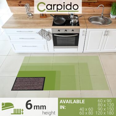 Килимок для дому Carpido 40x60 см - швидковисихаючий, антиковзаючий, для входу, антрацит