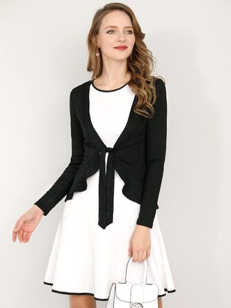 Allegra K жіноча в'язана кофта, чорна