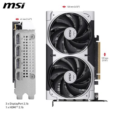 Відеокарта MSI GeForce RTX 5050 VENTUS 2X OC 8GB GDDR6, PCIe 5.0