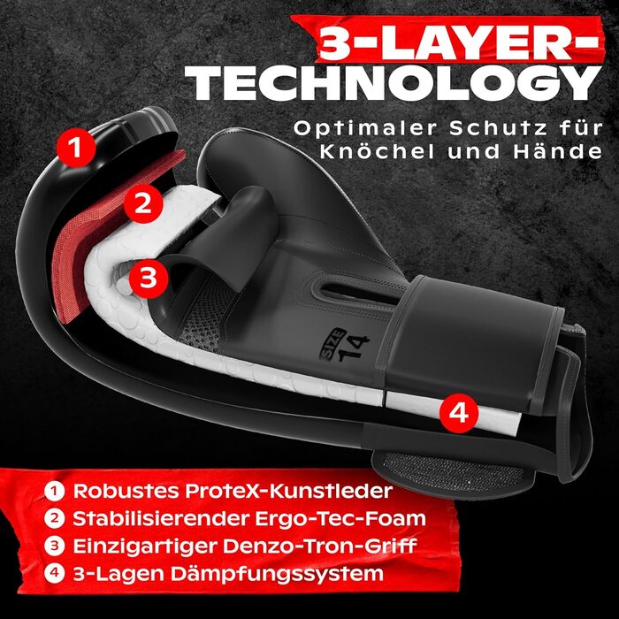 Боксерські рукавички LNX Performance Pro: для кікбоксингу, боксу, муай-тай, MMA (10, 12, 14, 16 Oz) - чорний колір
