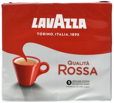 Мелена кава Lavazza Qualità Rossa Classico, збалансований смак, інтенсивність 7/10, для гейзерної кавоварки та фільтр-кави, 250 г (набір 10 упаковок)