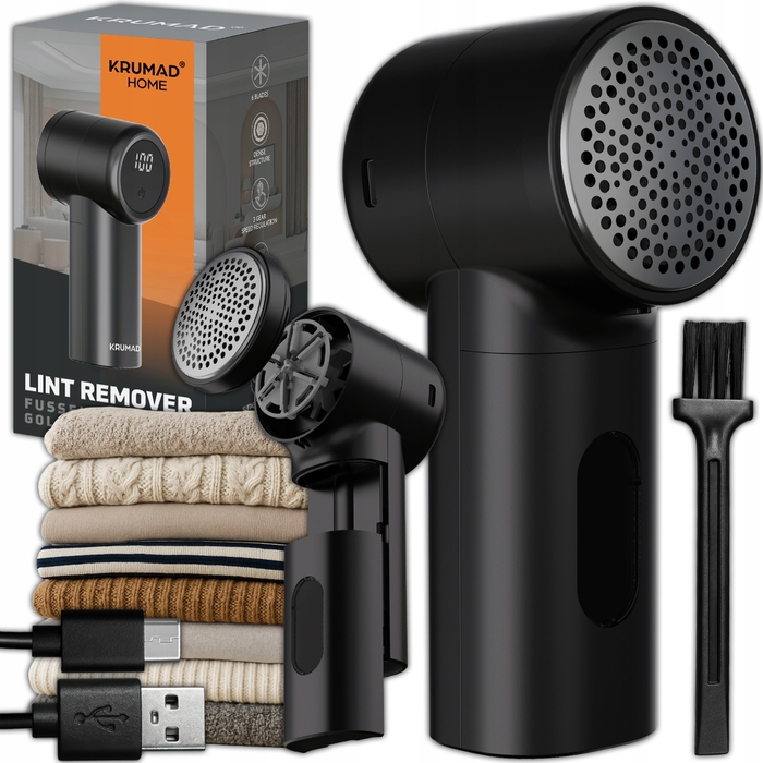 Електрична машинка для видалення катиків з одягу та светрів, USB, потужна, 6 лез