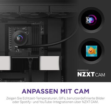 NZXT Kraken Plus 2025 – Система водяного охолодження CPU AIO з LCD-дисплеєм, 360 мм, чорний