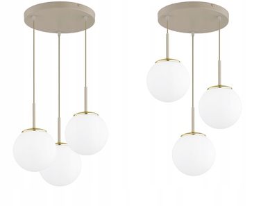 Підвісна люстра Elko-Lighting Milo Ecru — 3 точки освітлення, цоколь E27