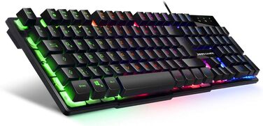 Клавіатура EMPIRE GAMING K300 QWERTZ: 105 клавіш, Anti-Ghosting, RGB-підсвітка, мультимедійні клавіші
