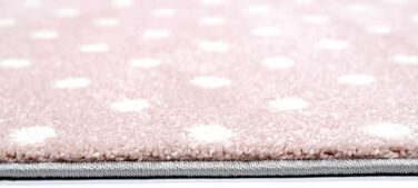 Carpet Dream Kids' Room Carpet Play Carpet Rainbow Dots Hearts Pink Gray Cream Size 140x200 cm 140x200 cm Pink Gray Cream