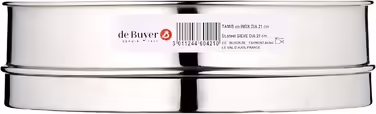 De Buyer Flour Sifter, Stainless Steel, Silver, 22.2 x 21.6 x 6.8 cm