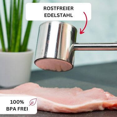 Молоток для м'яса Westmark Gallant з алюмінію з антиприлипним покриттям, сріблястий, 21.5 см