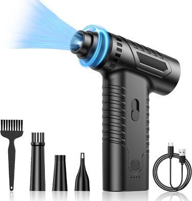 Електричний пилодув AK-01 з акумулятором 4000mAh: для чищення ноутбука, клавіатури, авто та офісної техніки