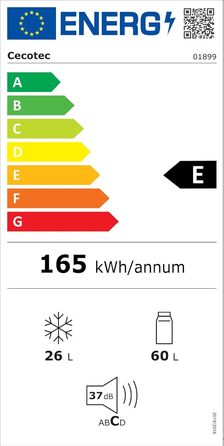 Холодильник Cecotec Bolero CoolMarket 2D Origin 86 Green - Ретро, 86л, Клас E, Зелений