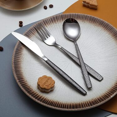 Набір столових приборів 30 предметів з титановим покриттям та ручками Mars, нержавіюча сталь, золоте покриття, на 6 осіб