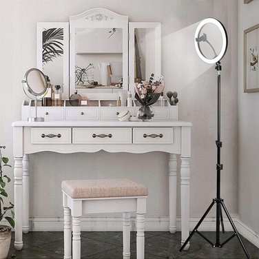 Кільцева лампа RING LED 120W 30см з пультом та штативом 220см для макіяжу та YouTube