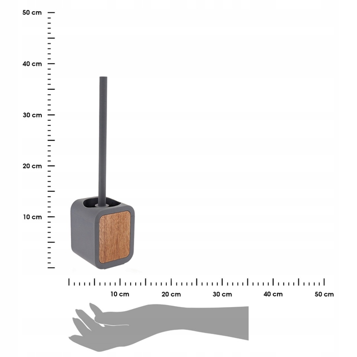 Підлоговий унітазний йоржик у контейнері, графітовий