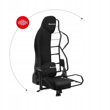 Ігрове крісло Huzaro Force 7.9 Black Mesh, тканина, чорне