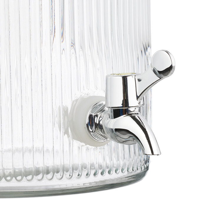 Relaxdays Drink Dispenser, Ribbed Design