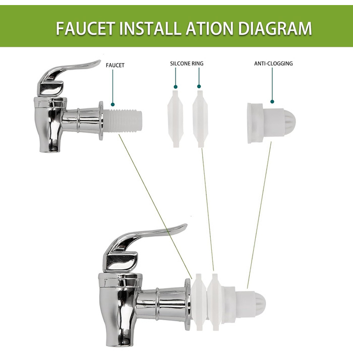 Скляний диспенсер для напоїв на 4L з краном та бамбуковим підставкою, 2 шт. Ідеально для вечірок, свят та днів народжень