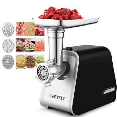 М'ясорубка електрична Nictemaw Profi 2000W з 3 дисками для фаршу та функцією реверсу