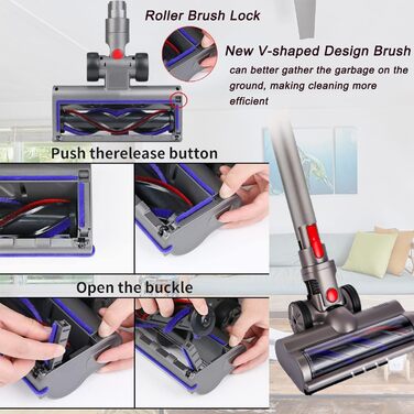 Електрична насадка для миття підлоги Dyson V11, V10, V8, V7, V15 - з баком та 6 змінними серветками (щітка)