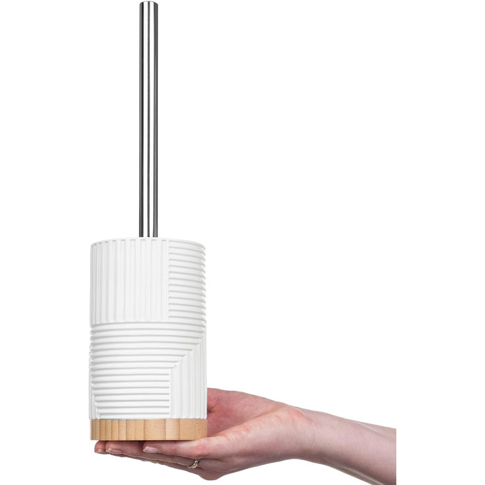 Набір для туалету KADAX: щітка для унітазу з тримачем, комплект для ванної кімнати, без свердління (круглий, білий)