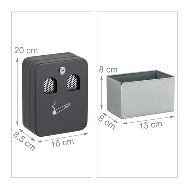Relaxdays Hand towel holder in anthracite