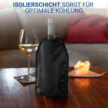 Набір з 2 шт. охолоджувачів для пляшок 'Chill' - сталеві, двостінні, для вина, шампанського, пива - подарунок для поціновувачів вина