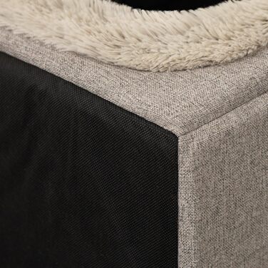 Будиночок для тварин: собачий/кітчий домік, м'яка печеринка, 55x60x60 см, капучино