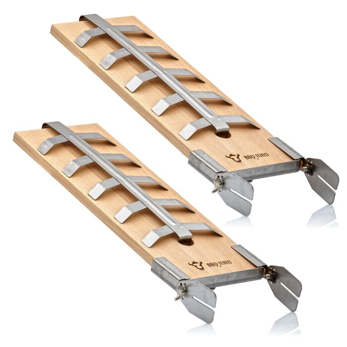 Дошка для гриля та копчення лосося та риби BBQ-Toro з тримачем, бук