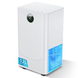 Електричний осушувач повітря 20л/день з датчиком вологості та LED дисплеєм, таймером, 3 режими, для спальні, офісу, підвалу, безперервна подача, білий A-20l-white