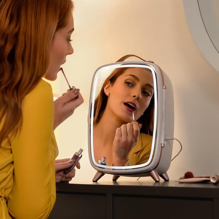 Міні-холодильник для косметики Cecotec Bamba CoolingBeauty 6000 з дзеркалом, 6л, білий