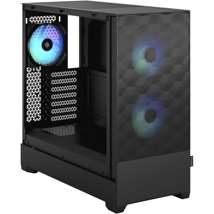 Корпус для ПК Fractal Design Pop Black з темним склом та сіткою Honeycomb Mesh - 3 вентилятори Aspect 12 RGB