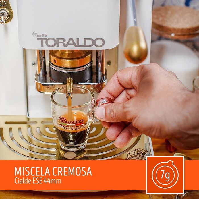 Кава в падах Caffè Toraldo Miscela Cremosa для кавомашин ESE 44, 7г, 150 шт