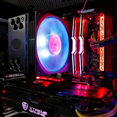 Кулер CPU Cooler Master Hyper 212 RGB Black Edition з підтримкою LGA1700, 4 теплові трубки, SF120R RGB вентилятор, чорний
