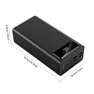 Потужний павербанк 50000 мАг, 4xUSB, USB-C, швидка зарядка (кабелі в комплекті)