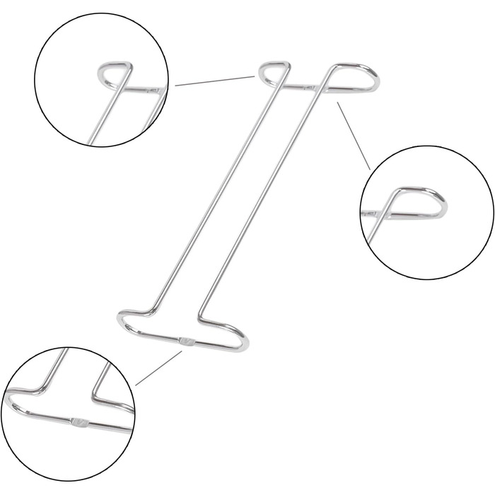 Тримач для келихів вина Forlush (2 шт), металевий, для дому, бару, ресторану