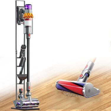 Стійка для пилососа Dyson V15, V11, V10, V8, V7, V6. Аксесуар для пилососа, металева підставка сірого кольору. Сумісна з DC30, DC31, DC34, DC35, DC58, DC59, DC62, DC74