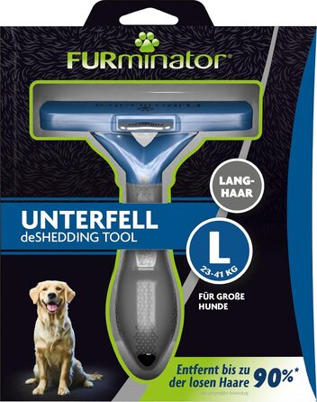 Furminator для собак великих порід: щітка для видалення підшерстка, покращене моделювання (довгошерсті)
