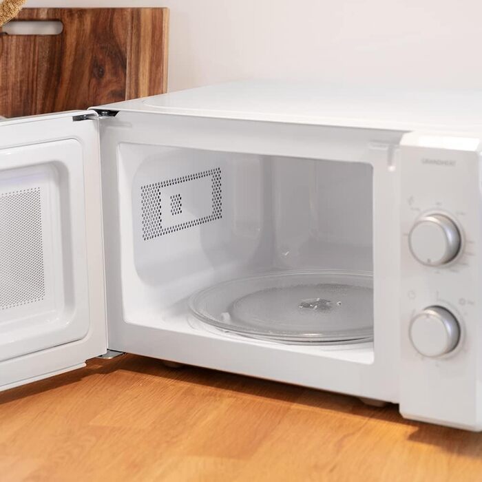 Мікрохвильова піч Cecotec Pro Clean 3120 з кварцовим грилем 800 Вт, антибактеріальним покриттям Ready 2 Clean, технологією 3D Wave, 20 л, 6 режимів, білий колір