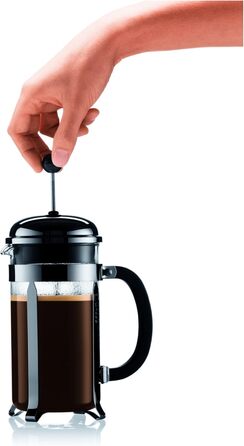 Набір Bodum Chambord: френч-прес на 8 чашок і термокружка 0,35 л, нержавіюча сталь, чорний