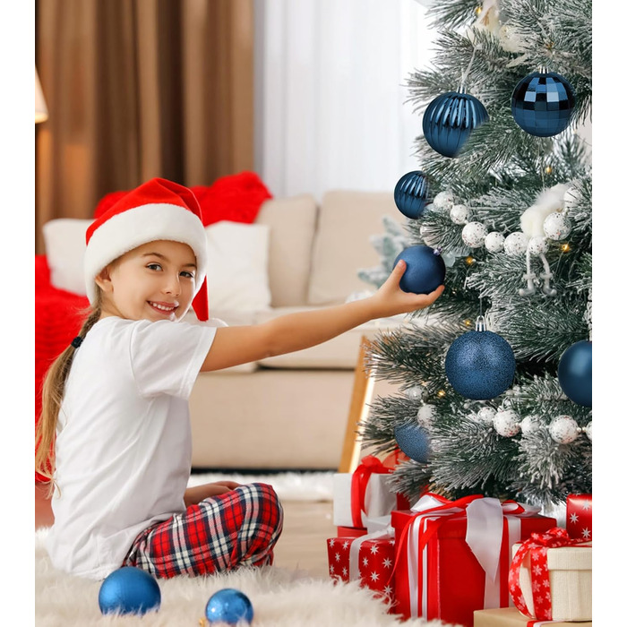 Прикраси для ялинки BLAZOR, 36 шт. 4см/6см, пластикові кулі, червоні, золоті, сині, срібні