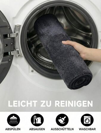 При স্বাগতний килимок 50x80 см з мікрофібри, протиковзний вологопоглинаючий килим для дому, кухні та ванної кімнати, сірий