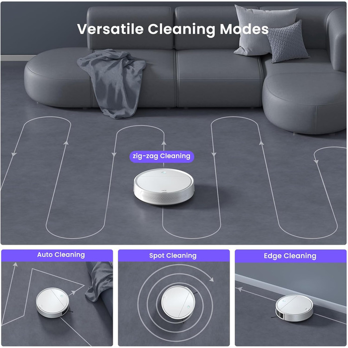 Робот-пилосос OKP K5 Pro: потужність 5000Pa, навігація, HEPA-фільтр, Wi-Fi, для тварин, килимів, твердих підлог