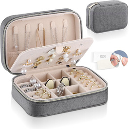 Скринька для прикрас Firelex: компактний органайзер для зберігання ювелірних виробів, сірий колір