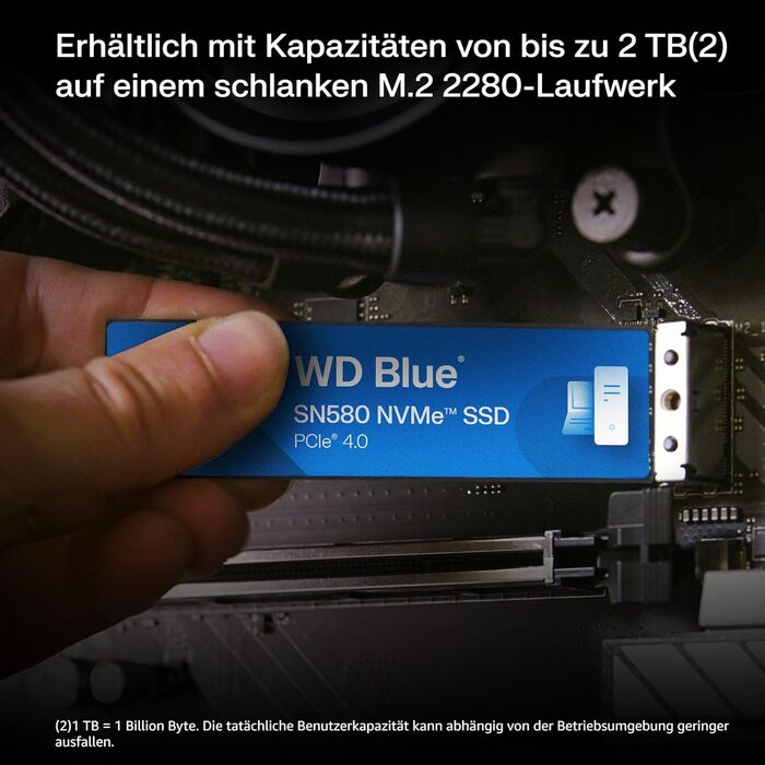 SSD накопичувач WD Blue SN550 NVMe 500GB - внутрішній, M.2 2280, висока швидкість (до 4150 МБ/с)