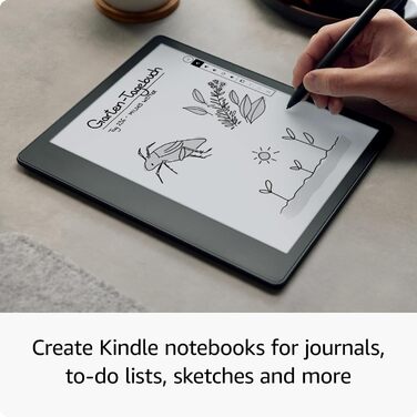 Kindle Scribe (2022) – електронна книга та цифровий блокнот з Paperwhite екраном (10.2 дюйми, 300 ppi), 16 ГБ, стилус преміум-класу, 3 місяці Kindle Unlimited